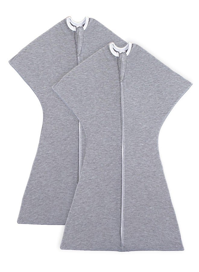 SleepingBaby Zipadee-Zip Transition Swaddle - Cozy Baby Swaddle Blanket with Zipper Convenience - Roomy Wearable Blanket for Easy Diaper Changes - Classic Heather, Medium (6-12 Month) - 2 Pack - Image 1